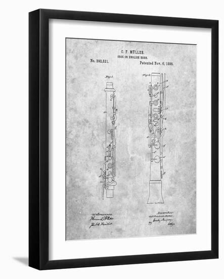 Oboe Patent-Cole Borders-Framed Art Print