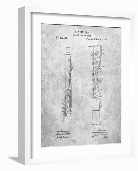 Oboe Patent-Cole Borders-Framed Art Print