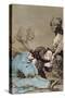 Obsequio a El Maestro (A Gift for the Master), Plate 47 of 'Los Caprichos', Original Edition-Francisco de Goya-Stretched Canvas