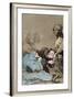 Obsequio a El Maestro (A Gift for the Master), Plate 47 of 'Los Caprichos', Original Edition-Francisco de Goya-Framed Giclee Print