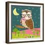 Observant Owl-Tina Finn-Framed Art Print