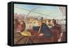 Observation Car Through the West-null-Framed Stretched Canvas