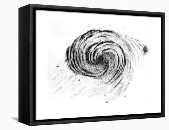 Observation of a Spiral Galaxy in Canes Venatici Drawn by Lord Rosse, 1850-null-Framed Stretched Canvas