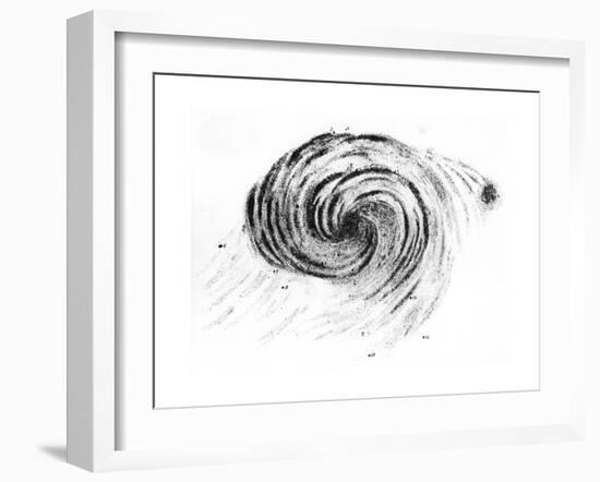 Observation of a Spiral Galaxy in Canes Venatici Drawn by Lord Rosse, 1850-null-Framed Giclee Print