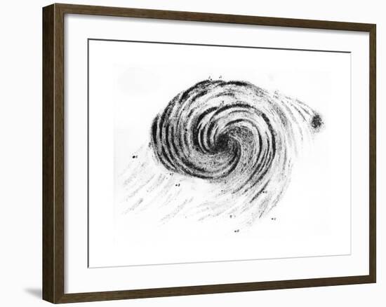 Observation of a Spiral Galaxy in Canes Venatici Drawn by Lord Rosse, 1850-null-Framed Giclee Print