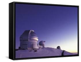 Observatories at Summit of Mauna Kea, Big Island, Hawaii, USA-Stuart Westmoreland-Framed Stretched Canvas