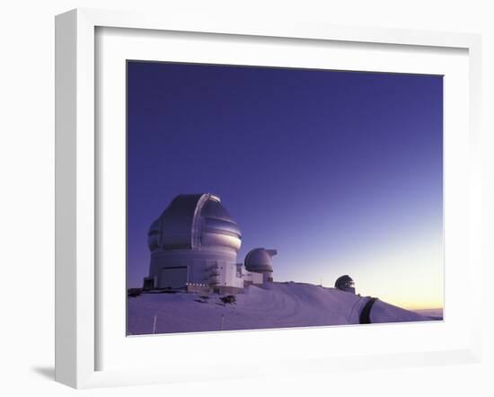 Observatories at Summit of Mauna Kea, Big Island, Hawaii, USA-Stuart Westmoreland-Framed Premium Photographic Print