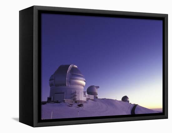 Observatories at Summit of Mauna Kea, Big Island, Hawaii, USA-Stuart Westmoreland-Framed Stretched Canvas