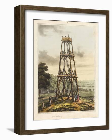 Observatory, from ‘An Historical Account of the Battle of Waterloo’, 1817 (Coloured Aquatint)-James Rouse-Framed Giclee Print