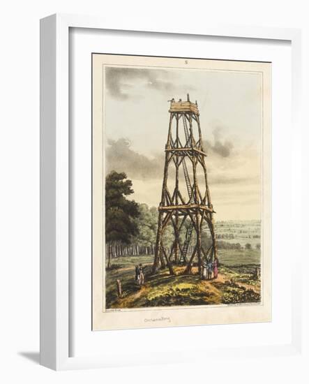 Observatory, from ‘An Historical Account of the Battle of Waterloo’, 1817 (Coloured Aquatint)-James Rouse-Framed Giclee Print