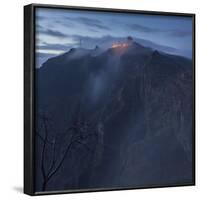 Observatory in the Mountain Arieiro in the Daybreak, Madeira, Portugal-Rainer Mirau-Framed Photographic Print