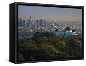 Observatory on a Hill Near Downtown, Griffith Park Observatory, Los Angeles, California, USA-null-Framed Stretched Canvas