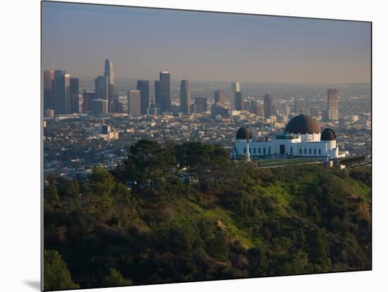 Observatory on a Hill Near Downtown, Griffith Park Observatory, Los Angeles, California, USA-null-Mounted Photographic Print