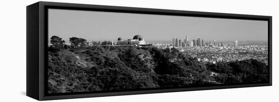 Observatory on a Hill with Cityscape in the Background, Griffith Park Observatory, Los Angeles-null-Framed Stretched Canvas