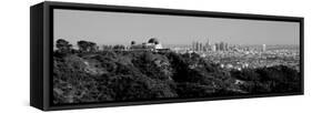 Observatory on a Hill with Cityscape in the Background, Griffith Park Observatory, Los Angeles-null-Framed Stretched Canvas