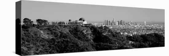 Observatory on a Hill with Cityscape in the Background, Griffith Park Observatory, Los Angeles-null-Stretched Canvas