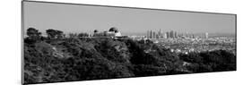 Observatory on a Hill with Cityscape in the Background, Griffith Park Observatory, Los Angeles-null-Mounted Photographic Print