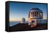 Observatory on Mauna Kea at Sunset, Big Island, Hawaii, United States of America, Pacific-Michael-Framed Stretched Canvas