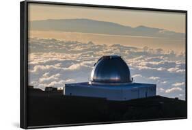 Observatory on Mauna Kea at Sunset, Big Island, Hawaii, United States of America, Pacific-Michael-Framed Photographic Print