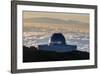 Observatory on Mauna Kea at Sunset, Big Island, Hawaii, United States of America, Pacific-Michael-Framed Photographic Print
