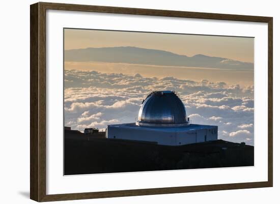 Observatory on Mauna Kea at Sunset, Big Island, Hawaii, United States of America, Pacific-Michael-Framed Photographic Print