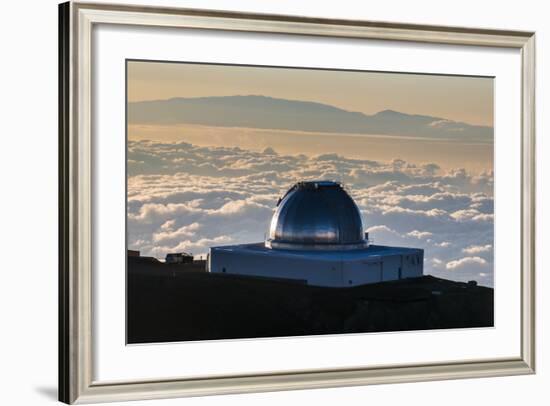 Observatory on Mauna Kea at Sunset, Big Island, Hawaii, United States of America, Pacific-Michael-Framed Photographic Print