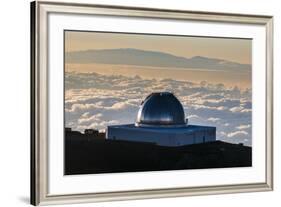 Observatory on Mauna Kea at Sunset, Big Island, Hawaii, United States of America, Pacific-Michael-Framed Photographic Print