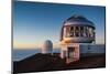 Observatory on Mauna Kea at Sunset, Big Island, Hawaii, United States of America, Pacific-Michael-Mounted Photographic Print