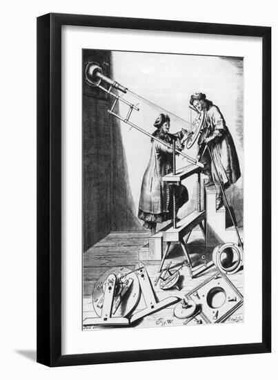 Observing a Solar Eclipse, 1673-null-Framed Giclee Print