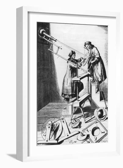 Observing a Solar Eclipse, 1673-null-Framed Giclee Print