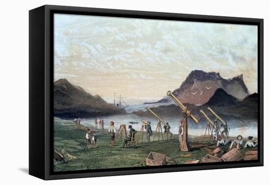 Observing a Total Solar Eclipse, 1851-null-Framed Stretched Canvas