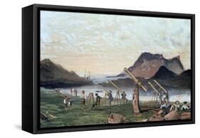 Observing a Total Solar Eclipse, 1851-null-Framed Stretched Canvas