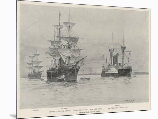 Obsolete Battle-Ships, Vessels Discarded from the Royal Navy by the King's Command-Henry Charles Seppings Wright-Mounted Giclee Print