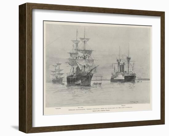 Obsolete Battle-Ships, Vessels Discarded from the Royal Navy by the King's Command-Henry Charles Seppings Wright-Framed Giclee Print