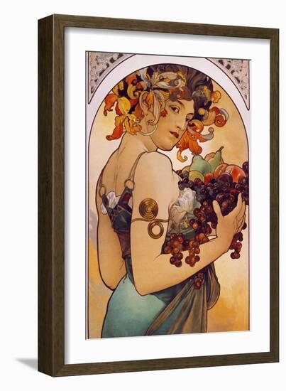 Obst, 1897-Alphonse Mucha-Framed Giclee Print