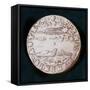 Obverse of a Medal Commemorating the Bright Comet of 1577-null-Framed Stretched Canvas