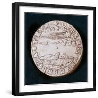 Obverse of a Medal Commemorating the Bright Comet of 1577-null-Framed Photographic Print