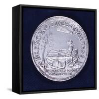 Obverse of a Medal Commemorating the Brilliant Comet of November 1618-null-Framed Stretched Canvas