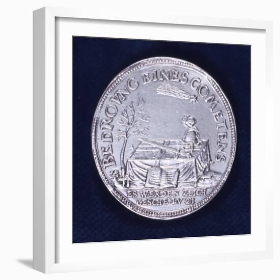 Obverse of a Medal Commemorating the Brilliant Comet of November 1618-null-Framed Photographic Print