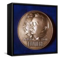 Obverse of Medal Commemorating 50 Years of Cinematography by the Lumiere Brothers, 1945-null-Framed Stretched Canvas