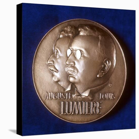 Obverse of Medal Commemorating 50 Years of Cinematography by the Lumiere Brothers, 1945-null-Stretched Canvas
