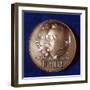 Obverse of Medal Commemorating 50 Years of Cinematography by the Lumiere Brothers, 1945-null-Framed Photographic Print