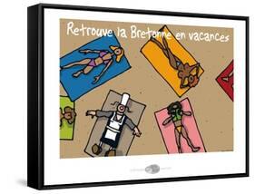 Oc'h oc'h. - La Bretonne à la plage-Sylvain Bichicchi-Framed Stretched Canvas