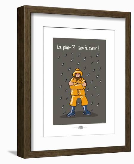 Oc'h oc'h. - La pluie, rien à cirer !-Sylvain Bichicchi-Framed Art Print