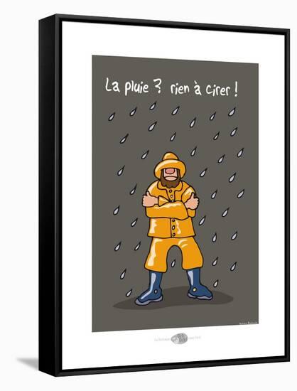 Oc'h oc'h. - La pluie, rien à cirer !-Sylvain Bichicchi-Framed Stretched Canvas