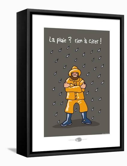 Oc'h oc'h. - La pluie, rien à cirer !-Sylvain Bichicchi-Framed Stretched Canvas