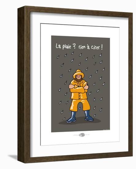 Oc'h oc'h. - La pluie, rien à cirer !-Sylvain Bichicchi-Framed Art Print