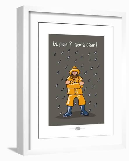 Oc'h oc'h. - La pluie, rien à cirer !-Sylvain Bichicchi-Framed Art Print