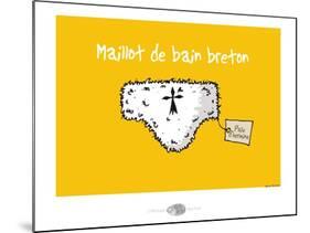 Oc'h oc'h. - Maillot de bain breton-Sylvain Bichicchi-Mounted Art Print