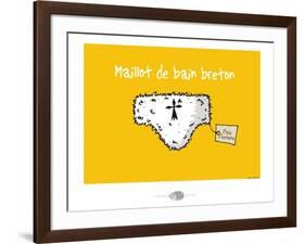 Oc'h oc'h. - Maillot de bain breton-Sylvain Bichicchi-Framed Art Print